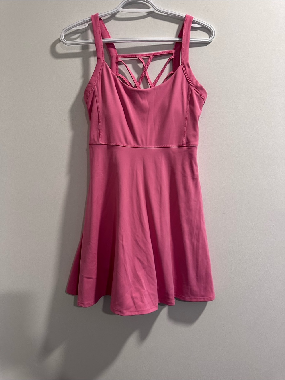Kyodan Hot Pink Strappy-Back Fit & Flare Mini Dress